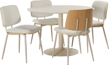 Ibiza & Owen 4-hengen ruokailuryhmä, beige, 110cm