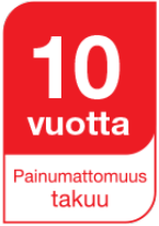 10 vuotta painumattomuustakuu